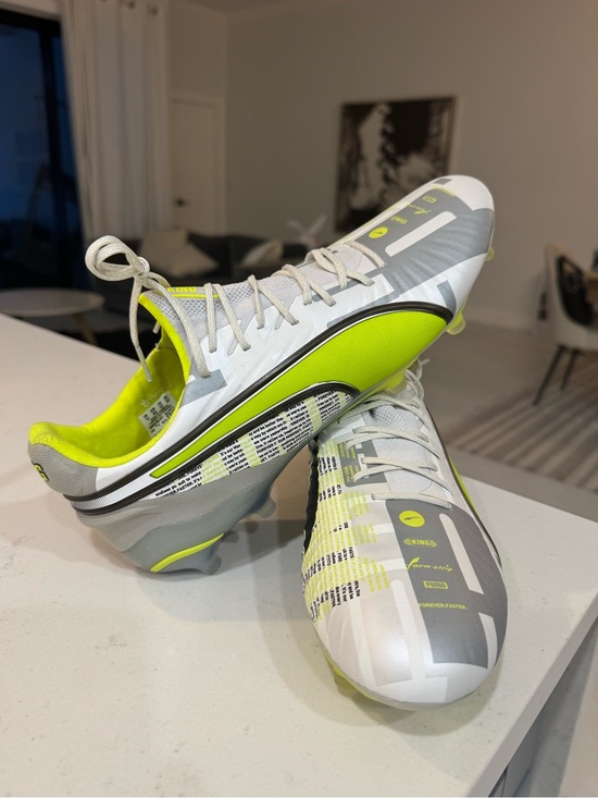 Puma KING Forever Neon Yellow & Gray Soccer Cleats - 108426-01 main image 14